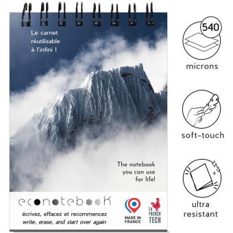 EcoNotebook NA7 wiederverwendbares Notizbuch mit Premiumcover Weiß