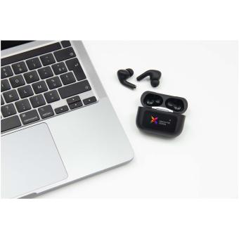 SCX.design E26 ANC earbuds with interactive touchscreen charging case Black