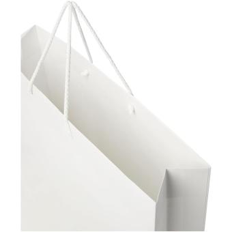 Handmade 170 g/m2 integra paper bag with plastic handles - XX large White