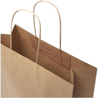 Kraftpapiertasche 120 g/m² mit gedrehten Griffen – 31 × 12 × 31 cm Natur
