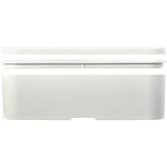 MIYO Renew single layer lunch box, ivory white Ivory white, pebble gray