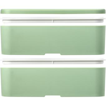 MIYO Renew Doppel-Lunchbox, Seeglasgrün Seeglasgrün, Kieselgrau