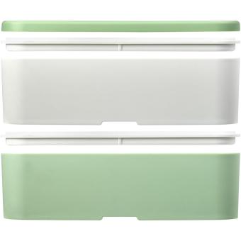 MIYO Renew Doppel-Lunchbox, Elfenbeinweiß, Seaglas Grün Elfenbeinweiß, Seaglas Grün, Kieselgrau
