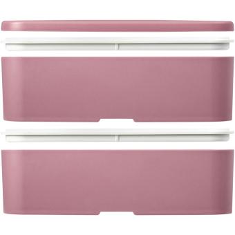 MIYO Renew Doppel-Lunchbox Rosa/weiß