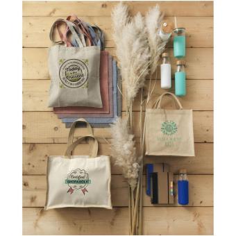 Varai 320 g/m² canvas and jute shopping tote bag 23L Nature