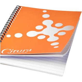 Desk-Mate® A4 Notizbuch mit Kunststoff Cover und Spiralbindung Weiß/schwarz