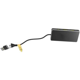 SCX.design H20 8-in-1 USB hub with dual input and 6-ports Black