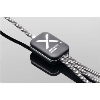 SCX.design C33 60W Typ C Ladekabel mit doppeltem Leuchtlogo Rauch grau