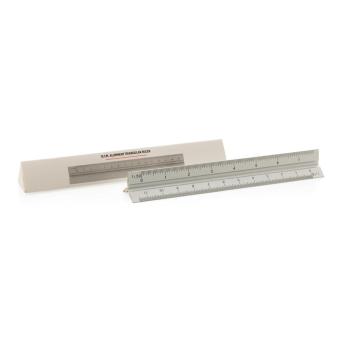 XD Collection 15cm. Aluminum triangular ruler Silver