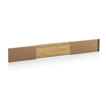 XD Collection Timberson extra thick 30cm double sided bamboo ruler Brown