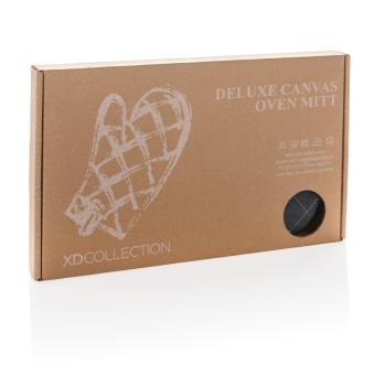 XD Collection Deluxe canvas oven mitt Black