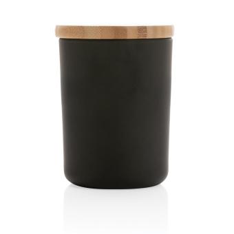 Ukiyo deluxe scented candle with bamboo lid Black