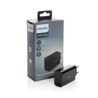 Philips ultra fast PD wall charger Black