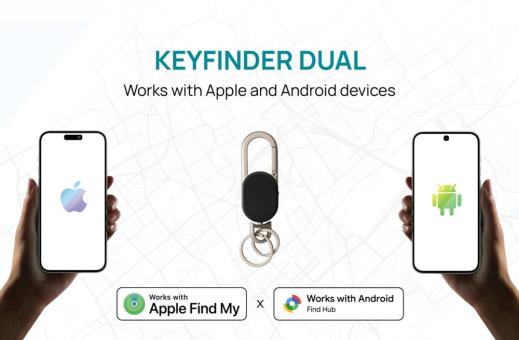XD Collection Keyfinder Dual Schlüsselanhänger mit weltweiter Ortung Schwarz/silber