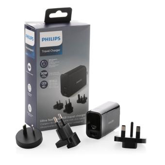 Philips ultra fast PD travel charger Black