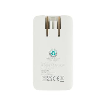 XD Collection Fluxo RCS 65W flat GAN charger with universal connectors White