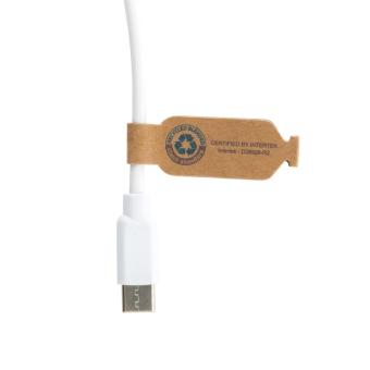 XD Collection RCS recycled plastic Ontario 6-in-1 cable White