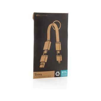 XD Xclusive Terra recycled aluminum 4 in 1 60W fast charging cable Convoy grey