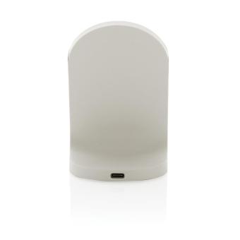 XD Collection 15W Wireless Ladehalter aus RCS recyceltem Kunststoff Weiß