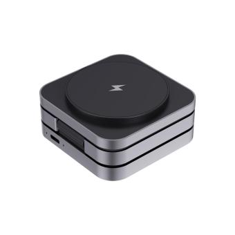 XD Xclusive Terra faltbares 3-in-1 15W Charger aus RCS rec. Aluminium Grau