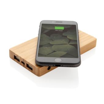 XD Collection Bamboo 4.000 mAh wireless 5W Powerbank Brown