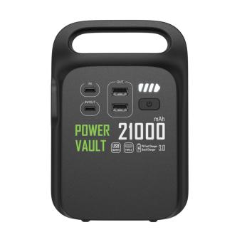 XD Collection Power Vault 21.000mAh tragbare Powerstation aus RCS rPlastik Schwarz