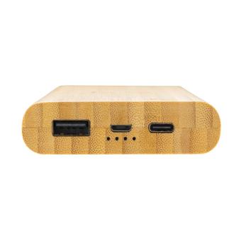 XD Collection Bamboo 8.000 mAh 5W wireless powerbank Brown