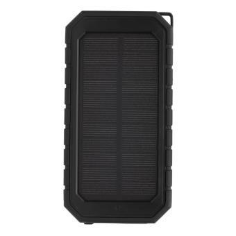 XD Collection RCS recycled plastic Solar powerbank with 10W Wireless Black