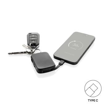 XD Collection Nexo RCS Key-Chain-Powerbank 2.000mAh mit integr. Kabeln Schwarz