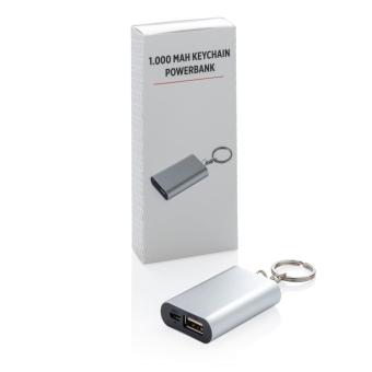 XD Collection 1.000 mAh Schlüsselanhänger Powerbank Silber