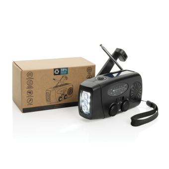 XD Collection RescueWave RCS recycled plastic emergency radio Black