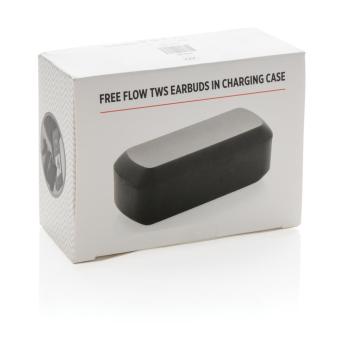 XD Collection Free Flow TWS earbuds in charging case Black