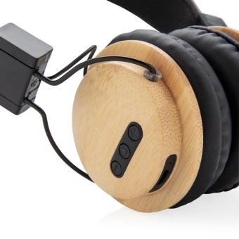 XD Collection Bamboo wireless headphone, nature Nature,black