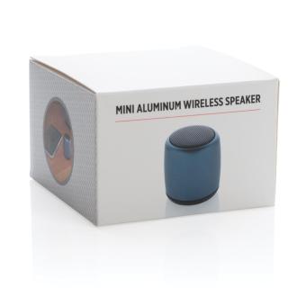 XD Collection Mini aluminium wireless speaker Aztec blue