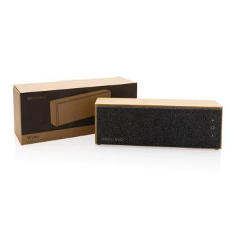 XD Xclusive Wynn 10W bamboo wireless speaker Brown