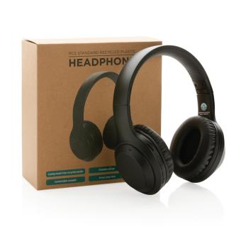 XD Collection RCS standard recycled plastic headphone Black