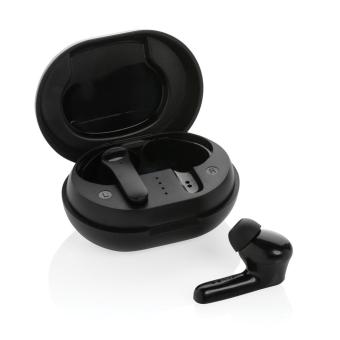 XD Collection RCS standard recycled plastic TWS earbuds Black