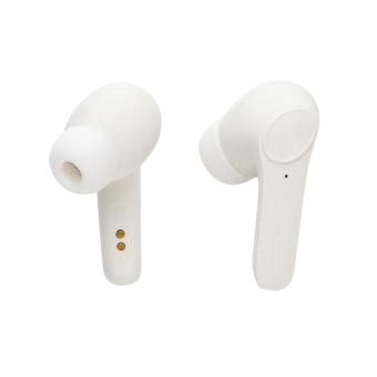 XD Collection RCS standard recycled plastic TWS earbuds White