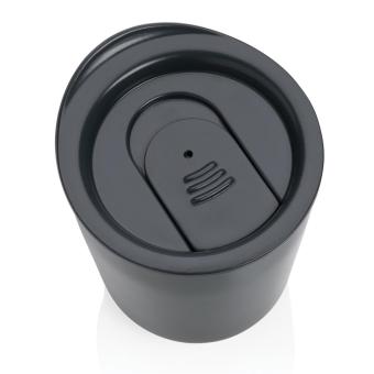 XD Collection Antimikrobieller Kaffeebecher im klassischen Design Grau