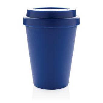 XD Collection Wiederverwendbarer doppelwandiger Kaffeebecher 300ml Blau
