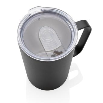 XD Collection RCS Recycled stainless steel modern vacuum mug with lid Black