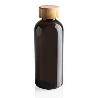 XD Collection GRS RPET bottle with bamboo lid Black