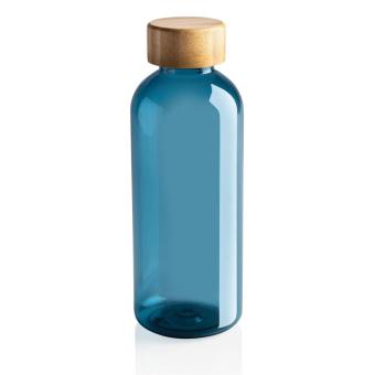 XD Collection GRS rPET Flasche mit Bambus-Deckel Blau