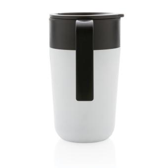 XD Collection GRS recycelte PP und Stainless Steel Tasse mit Griff Weiß