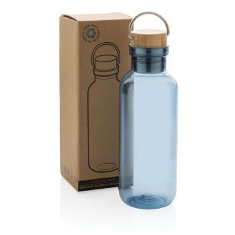XD Collection RCS RPET bottle with bamboo lid and handle Aztec blue