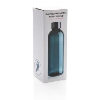 XD Collection Leakproof water bottle with metallic lid Aztec blue