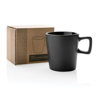 XD Collection Moderne Keramik Kaffeetasse, 300ml Schwarz/schwarz