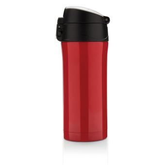 XD Collection RCS Recycled stainless steel easy lock vacuum mug Red