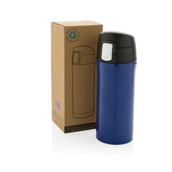 XD Collection RCS Recycled stainless steel easy lock vacuum mug Aztec blue