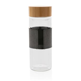 XD Collection Impact doppelwandige Borosilikatglas-Flasche Transparent